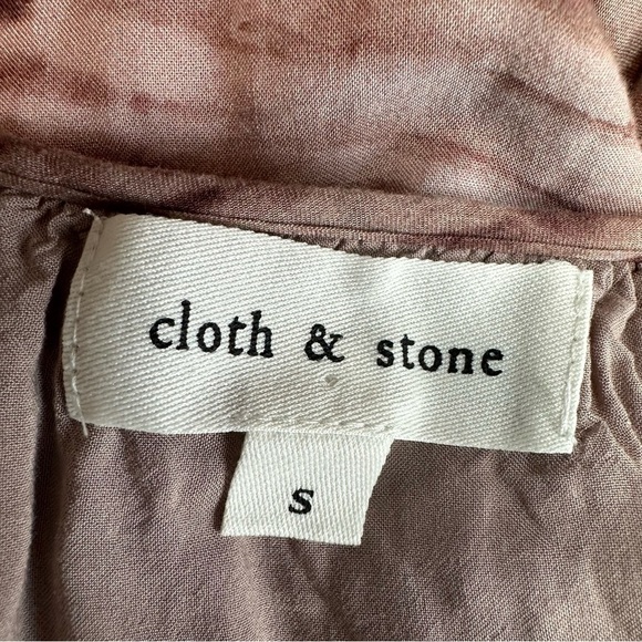 Anthropologie Cloth & Stone Mauve Tiered Striped Maxi Dress, Small - Picture 8 of 11